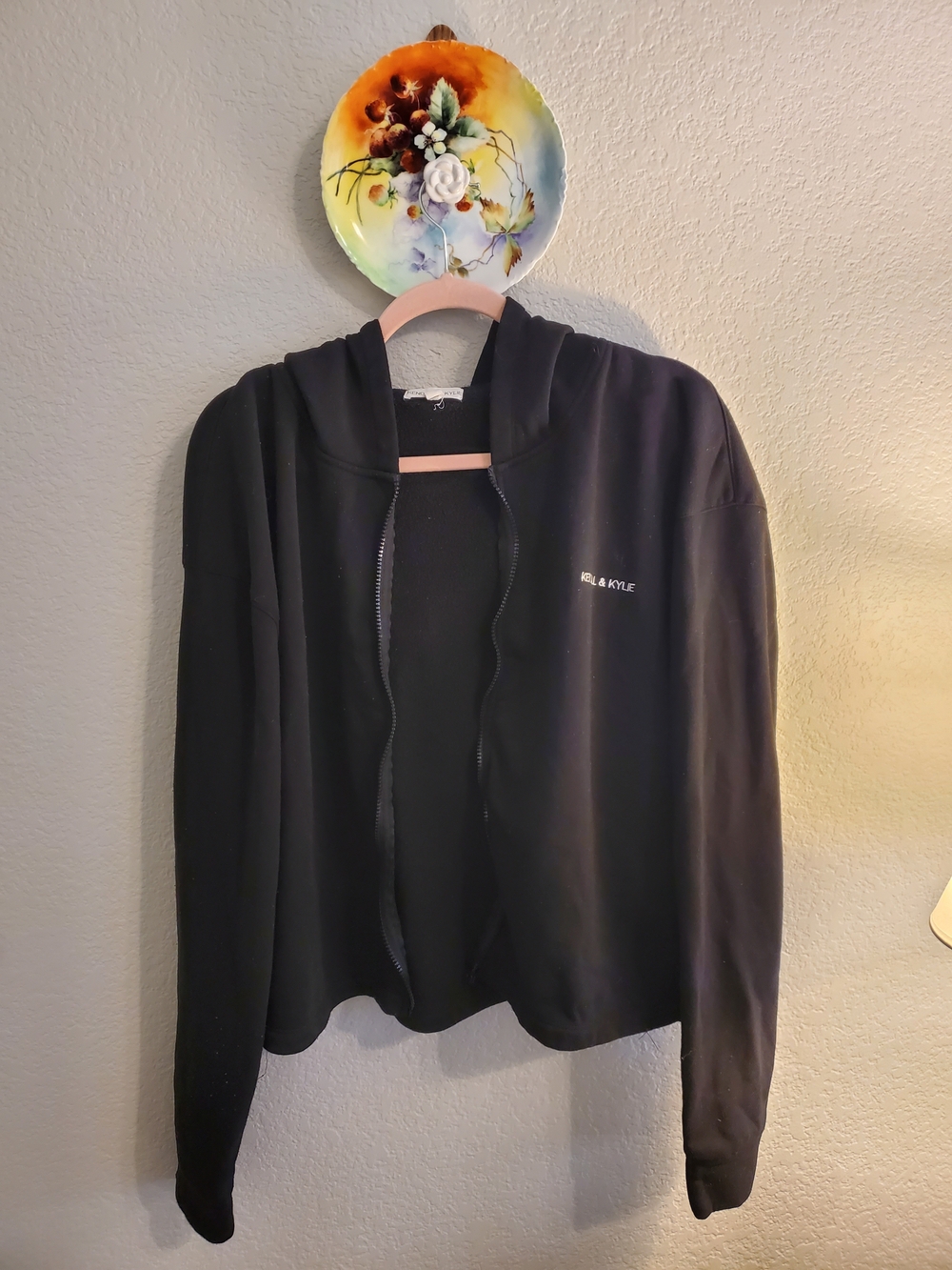 Kendall & Kylie Black Zip Hooded Jacket